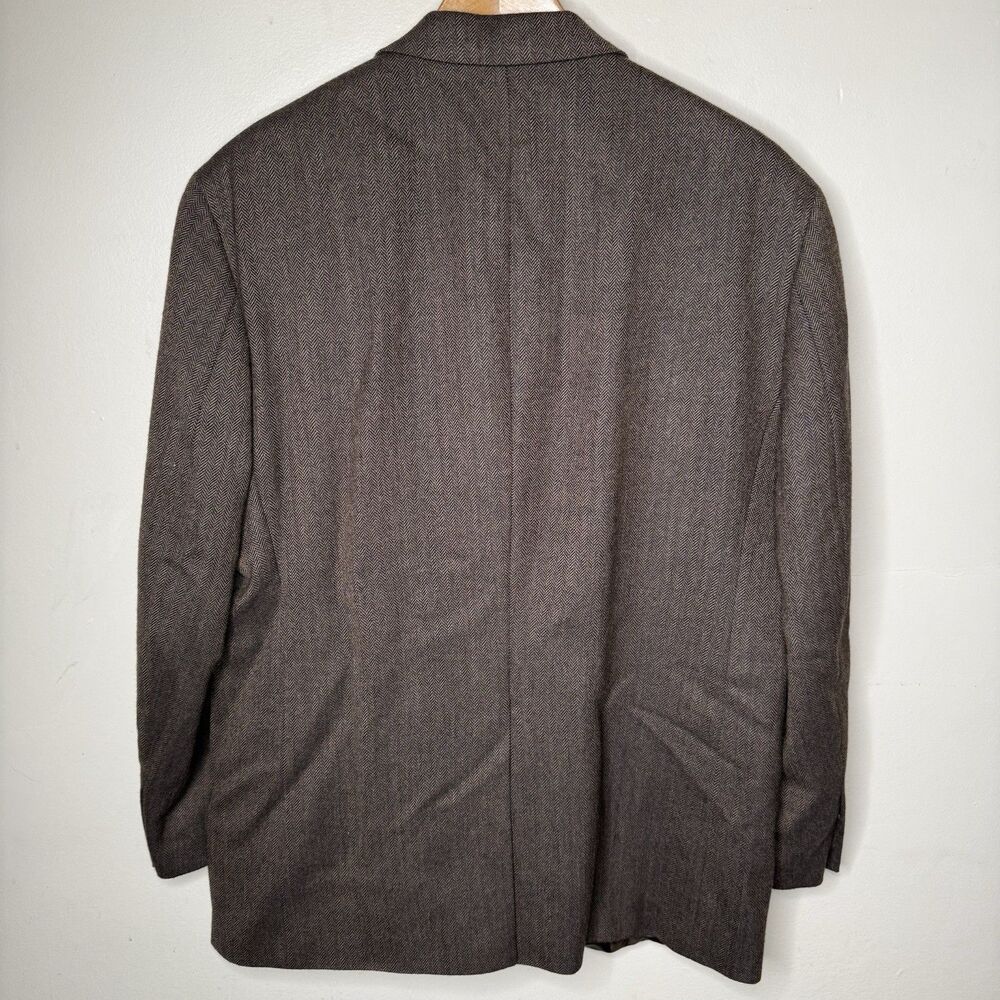 Lauren Ralph Lauren 44R Brown Herringbone Blazer Sport Coat 100% Wool Mens - Picture 5 of 13